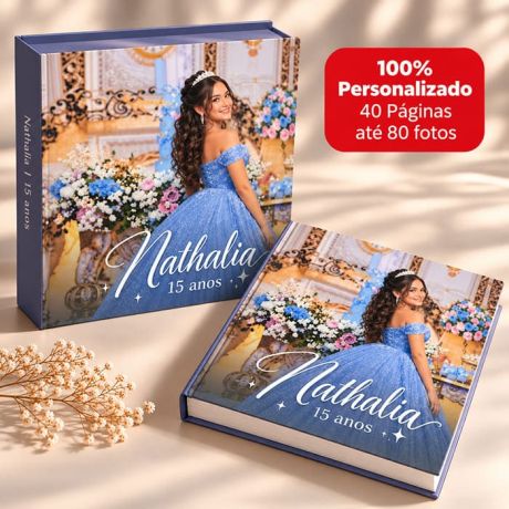 FOTOLIVRO PERSONALIZADO 40 P&Aacute;GINAS - ENVIE AT&Eacute; 80 FOTOS - 15 NOS