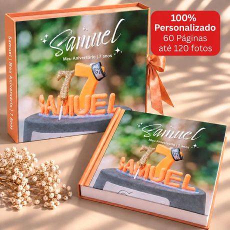 FOTOLIVRO PERSONALIZADO 60 P&Aacute;GINAS - ENVIE AT&Eacute; 120 FOTOS - ANIVERS&Aacute;RIO