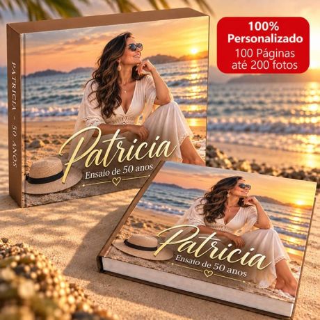FOTOLIVRO PERSONALIZADO 100 P&Aacute;GINAS - ENVIE AT&Eacute; 200 FOTOS - ANIVERS&Aacute;RIO