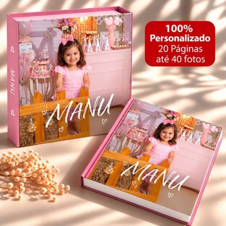 FOTOLIVRO PERSONALIZADO 20 P&Aacute;GINAS - ENVIE AT&Eacute; 40 FOTOS - ANIVERS&Aacute;RIO