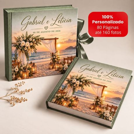 FOTOLIVRO PERSONALIZADO 80 PÁGINAS - ENVIE ATÉ 160 FOTOS - CASAMENTO