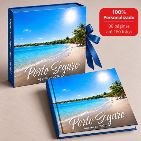 FOTOLIVRO PERSONALIZADO 80 PÁGINAS -  ENVIE ATÉ 160 FOTOS - VIAGEM