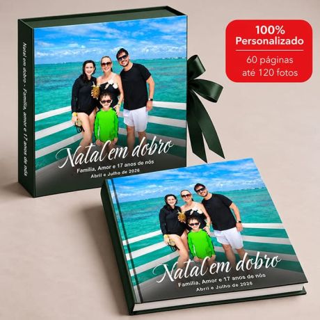FOTOLIVRO PERSONALIZADO 60 PÁGINAS - ENVIE ATÉ 120 FOTOS - VIAGEM