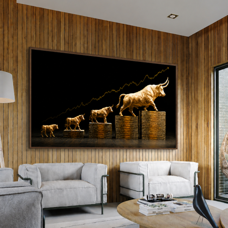 QUADRO HORIZONTAL - TOURO DOURADO