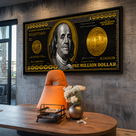 QUADRO HORIZONTAL - ONE MILLION DOLLAR BITCOIN