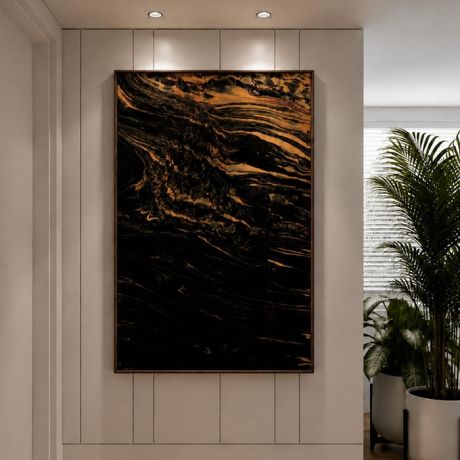 QUADRO VERTICAL - ÔNIX DOURADO